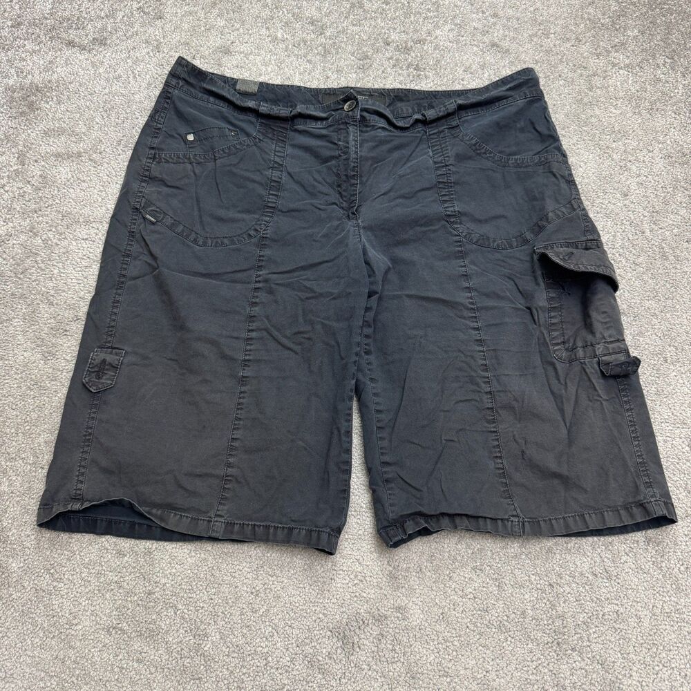 Zerres Outdoor Cargo Shorts Mens 48 Normal Faded Black Cotton Casual Camping